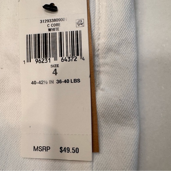 NWT Polo Ralph Lauren Girls White Denim Shorts Raw Hem, adjustable waist Size 4 - Picture 4 of 12